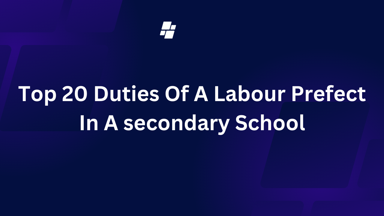 Top 20 Duties Of A Labour Prefect In A secondary School